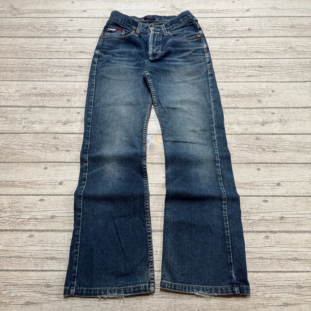 Vintage Tommy Hilfiger Jeans Womens 26 Blue Denim Flare Button Fly Cotton Canada